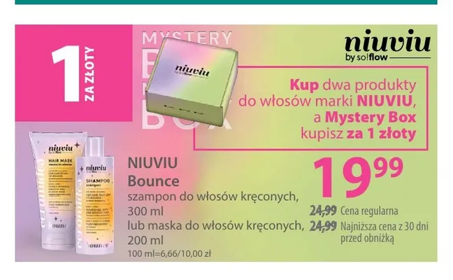Bounce maska do włosów kręconych Niuviu promocja w Hebe