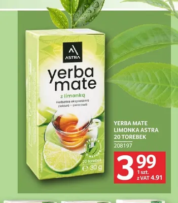 Herbata Yerba Mate limonka Astra promocja w Selgros