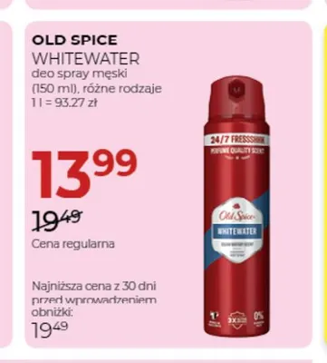 Deo spray męski Whitewater Old Spice promocja w Drogerie Jawa
