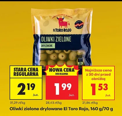 Oliwki zielone drylowane promocja w Biedronka