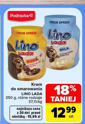 Krem do smarowania Lino Lada Milk promocja w Carrefour