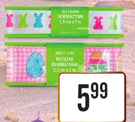 Wstążka dekoracyjna różne wzory i kolory Dino promocja w Dino