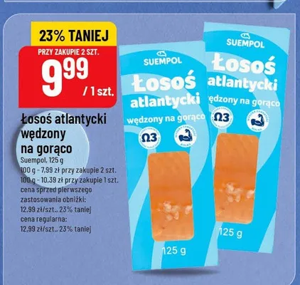 Łosoś atlantycki wędzony na gorąco promocja w POLOmarket