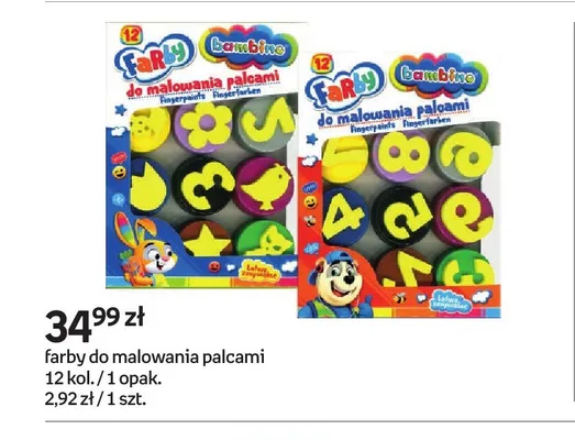 Farby do malowania palcami Bambino promocja w Empik