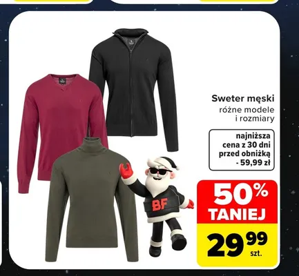 Sweter męski promocja w Carrefour