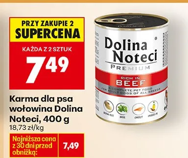 Karma dla psa wołowina Premium Rich in Beef promocja w Biedronka