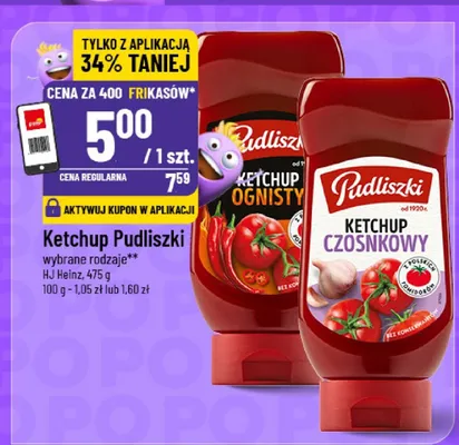 Ketchup Pudliszki wybrane rodzaje promocja w POLOmarket