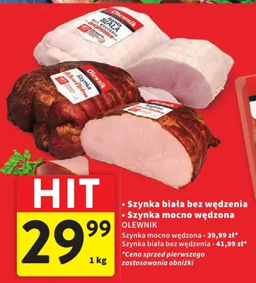 Szynka mocno wędzona promocja w Intermarche