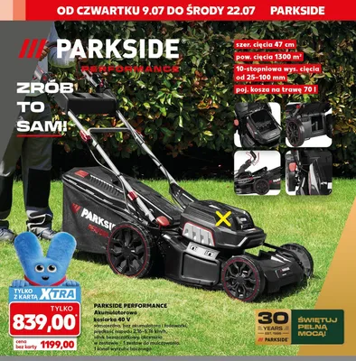 Kosiarka akumulatorowa Parkside Performance 40V promocja w Kaufland