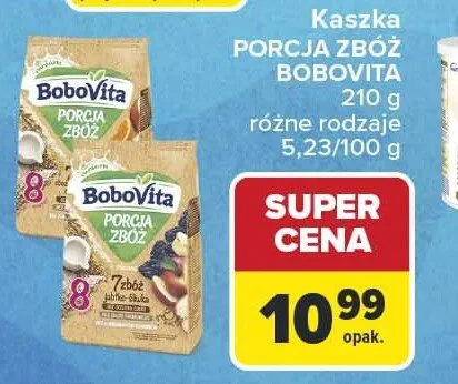 Kaszka Porcja Zbóż BoboVita promocja w Carrefour