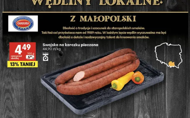 Swojska na karczku pieczona promocja w Delikatesy Centrum