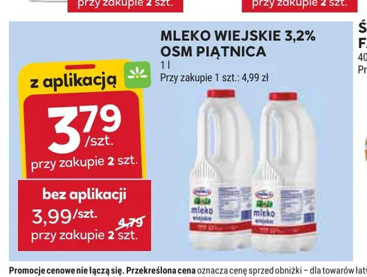 Mleko wiejskie Piątnica 3,2% promocja w Stokrotka
