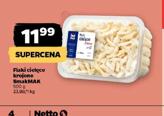 Flaki cielęce krojone SmakMAK promocja w Netto