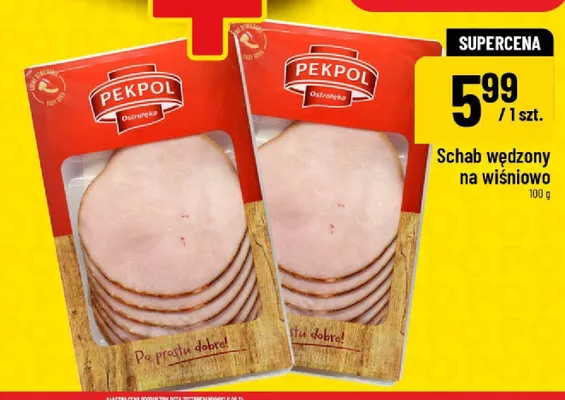 Schab wędzony na wiśniowo Pekpol promocja w POLOmarket