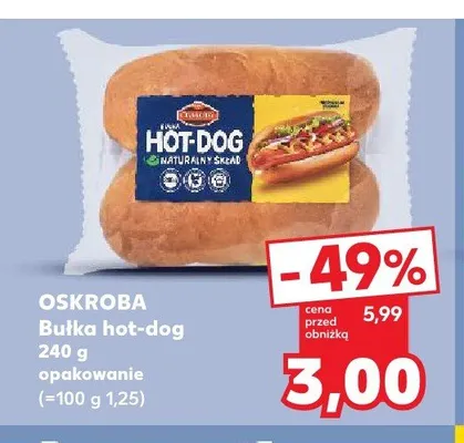Bułka hot dog promocja w Kaufland