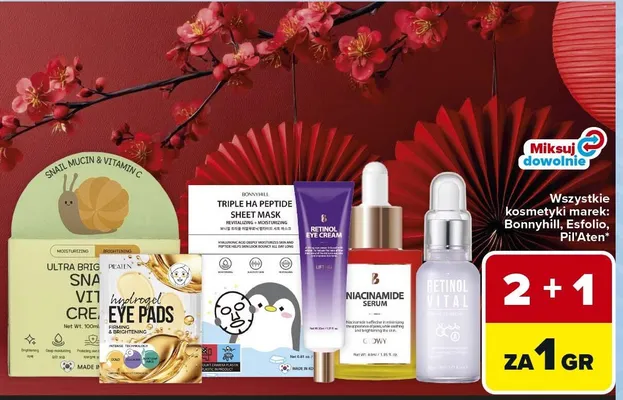 Kosmetyki marek Bonnyhill, Esfolio, Pil'Aten promocja w Carrefour Market