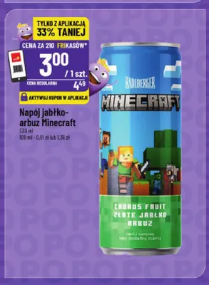 Napój jabłko-arbuz Minecraft Radlberger promocja w POLOmarket