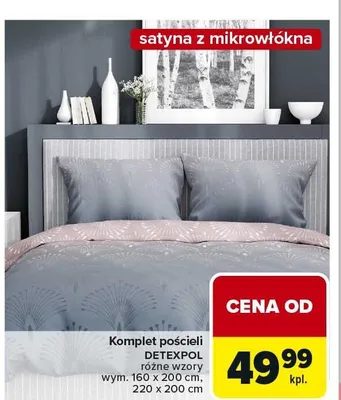 Komplet pościeli różne wzory Detexpol promocja w Carrefour