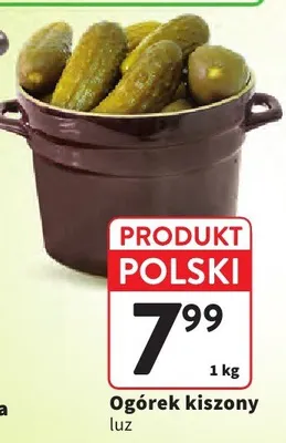 Ogórek kiszony luz promocja w Intermarche