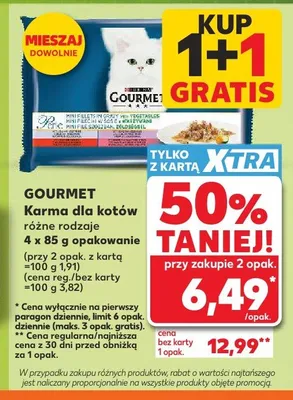Karma dla kotów Gourmet 4-pak 85g promocja w Kaufland