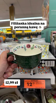 Filiżanka z motywem kwiatowym promocja w Biedronka