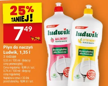 Płyn do naczyń Ludwik, 1,35 l promocja w Twój Market