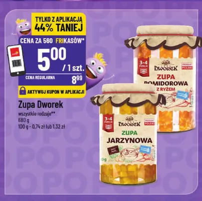 Zupa pomidorowa z ryżem Dworek promocja w POLOmarket