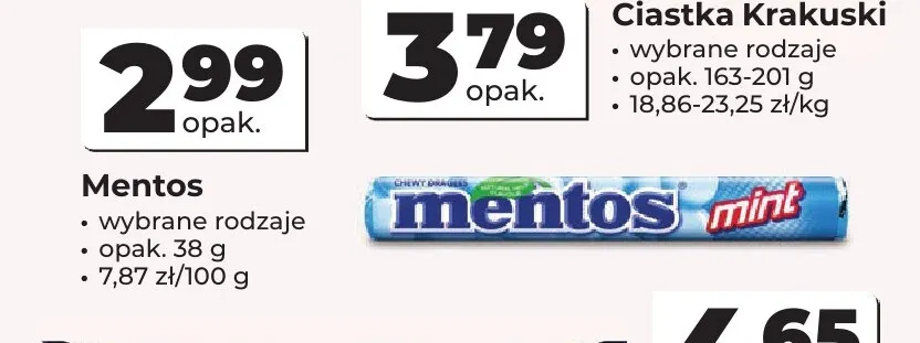 Drażetki Mentos promocja w Odido