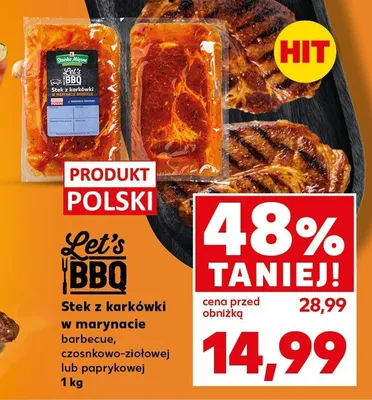 Stek z karkówki w marynacie paprykowej Let's BBQ promocja w Kaufland