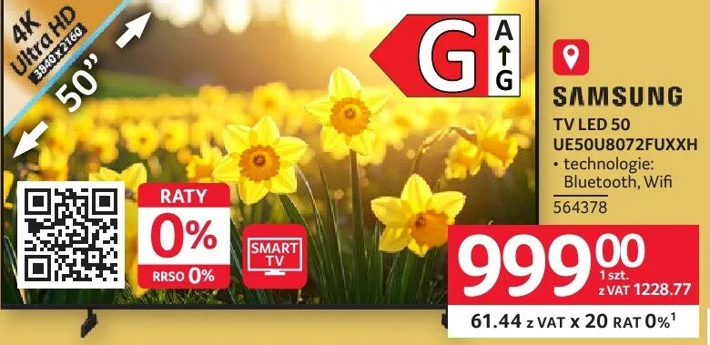 Telewizor SAMSUNG UE50B072FUXXH promocja w Selgros