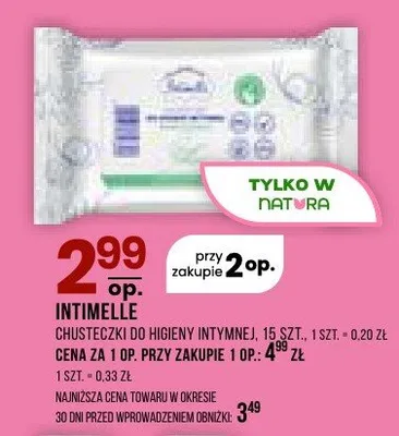Chusteczki higieniczne promocja w Drogerie Natura
