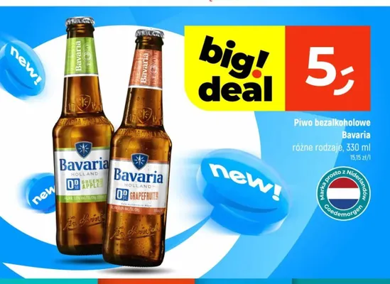 Piwo bezalkoholowe Bavaria Green Apple promocja w Dealz
