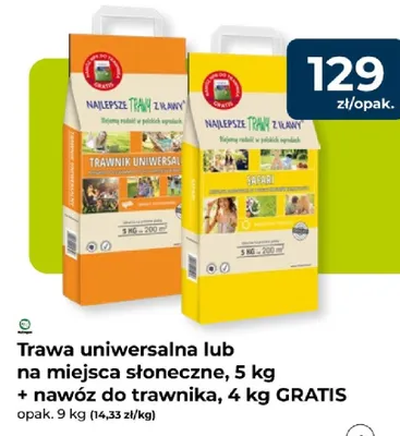 Trawa uniwersalna lub na miejsca słoneczne + nawóz do trawnika GRATIS promocja w PSB Mrówka