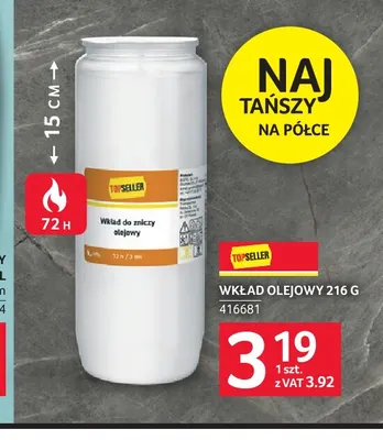 Wkład olejowy Topseller promocja w Selgros