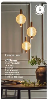Lampa Lenti promocja w Castorama