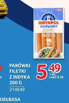 Parówki Filetki z indyka Indykpol promocja w Selgros