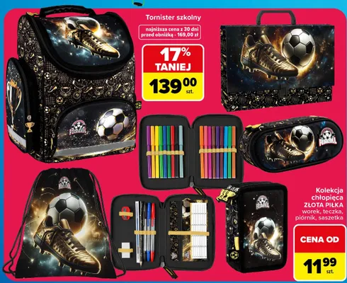 Teczka Kolekcja chłopięca ZŁOTA PIŁKA promocja w Carrefour