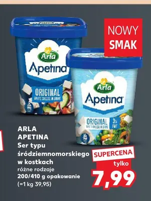 Ser typu śródziemnomorskiego w kostkach Original fat Arla Apetina 3% promocja w Kaufland