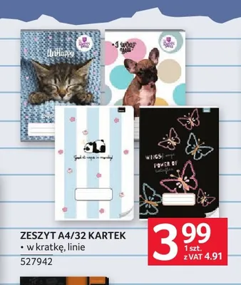 Zeszyt A4/32 kartek promocja w Selgros