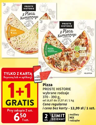 Pizza z kurczakiem i bazyliowym pesto Proste Historie promocja w Intermarche