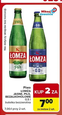 Piwo Łomża Pils promocja w Carrefour Market