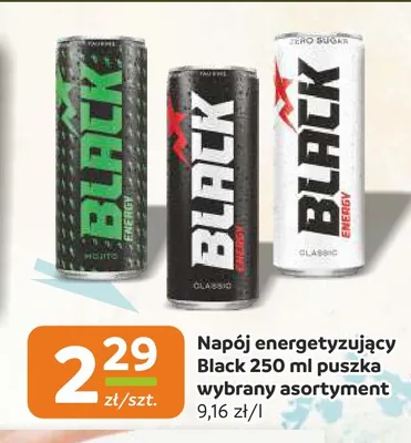 Napój energetyzujący Black Mojito promocja w Społem Częstochowa