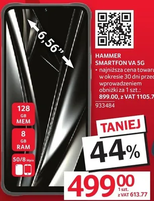 Telefon HAMMER SMARTPHONE VA 5G promocja w Selgros