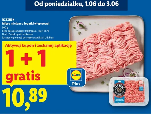 Mięso mielone z łopatki wieprzowej Rzeźnik promocja w Lidl