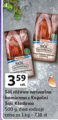 Sól różowa naturalna kamienna z Kopalni soli Kłodawa promocja w Auchan