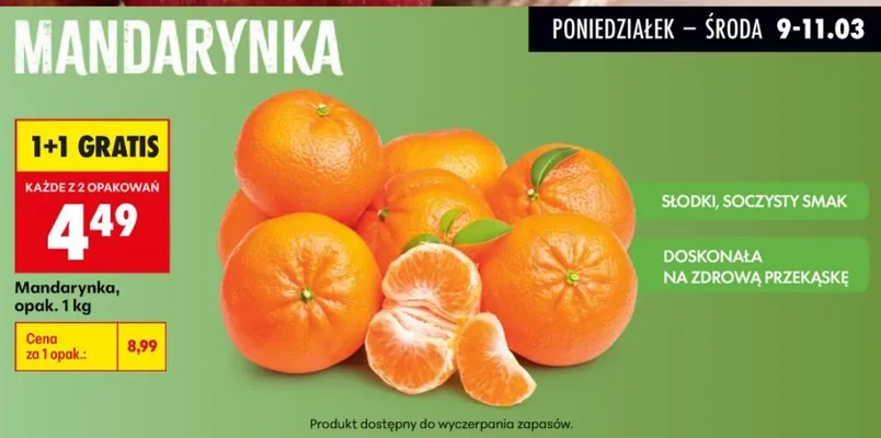 Mandarynka promocja w Biedronka