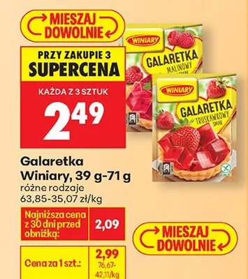 Galaretka różne rodzaje promocja w Biedronka