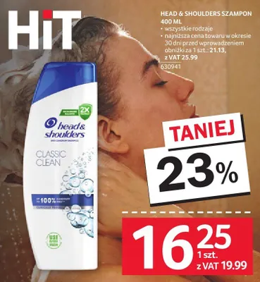 Szampon Head & Shoulders Classic Clean 400 ml promocja w Selgros