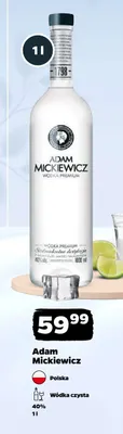 Wódka Adam Mickiewicz Premium promocja w Netto