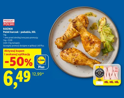 Polski kurczak - podudzia XXL Rzeźnik promocja w Lidl
